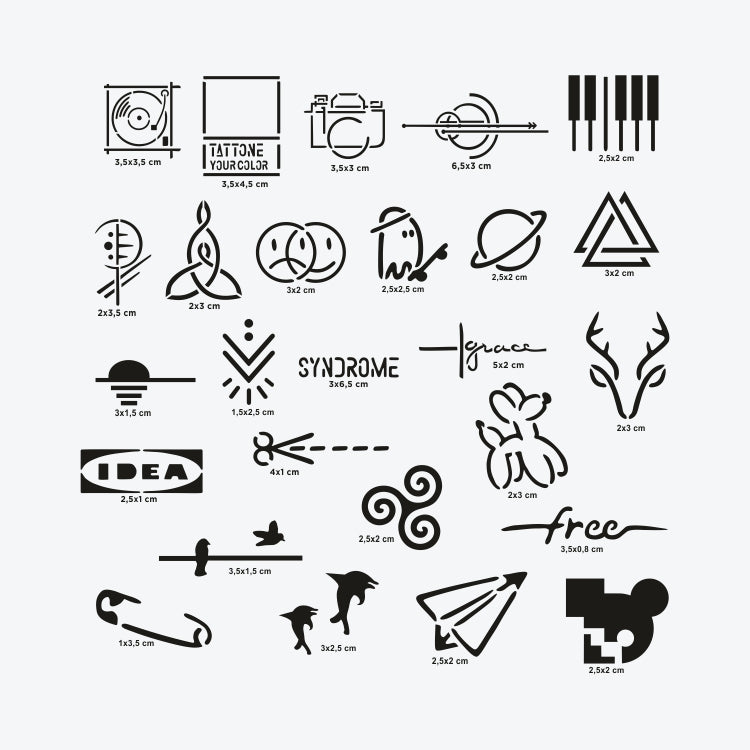 Set Complet Tatuaje Temporare Sablon + Spray - Stockholm