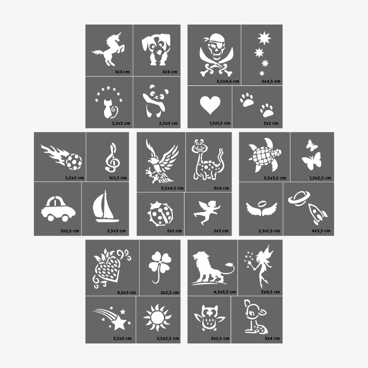 Set Complet Tatuaje Temporare Sablon + Spray - Wonderland