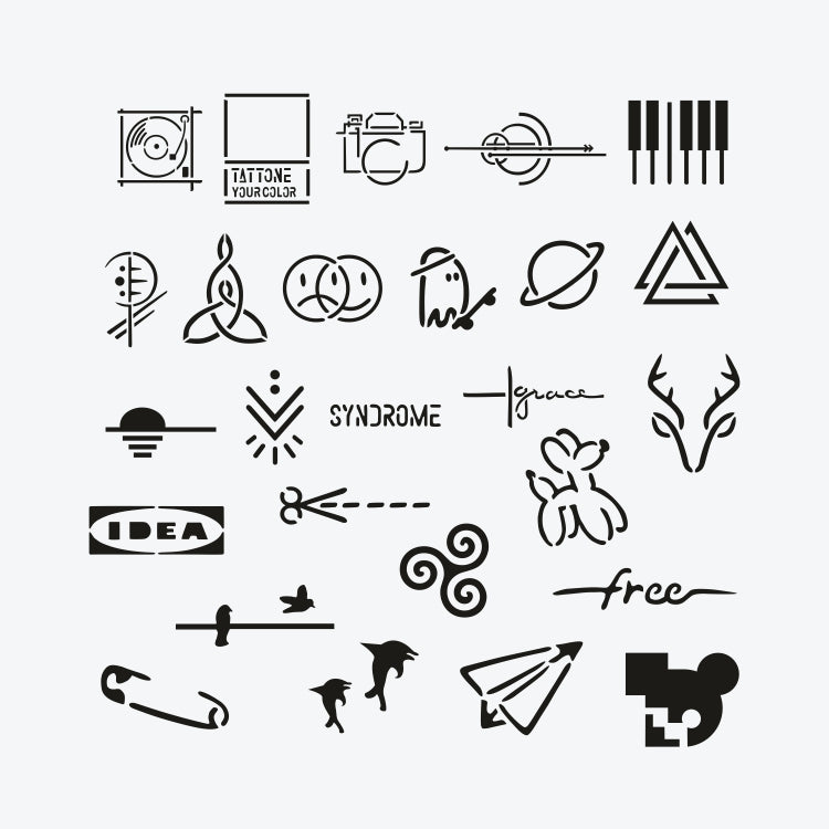 Set Complet Tatuaje Temporare Sablon + Spray - Stockholm