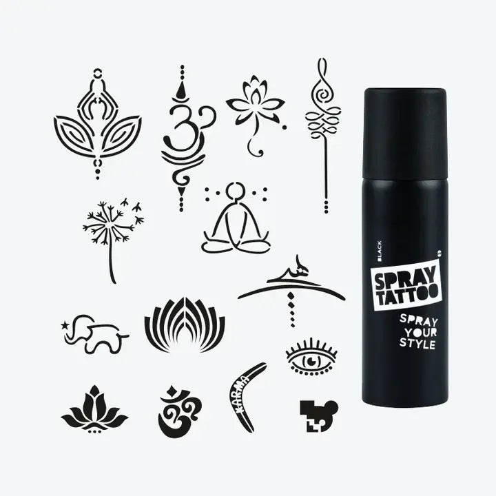 Set Complet Tatuaje Temporare Sablon + Spray - Goa