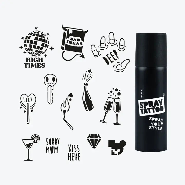 Set Complet Tatuaje Temporare Sablon + Spray - Ibiza
