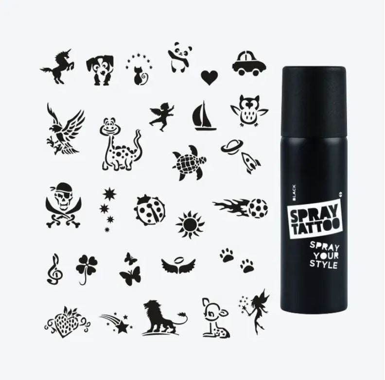 Set Complet Tatuaje Temporare Sablon + Spray - Wonderland